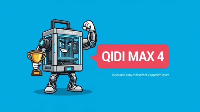 QIDI MAX 4 окупился. Гигант печатает и зарабатывает